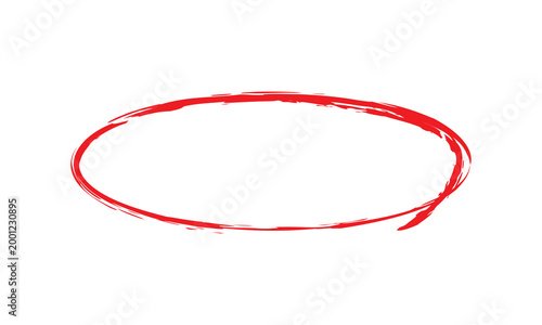 Konstfotografi Hand-drawn red marker oval frame