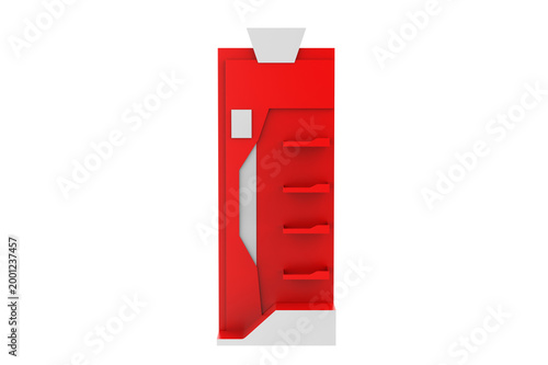 Super Market Display Stand Isolated On White Background. 3d illustration