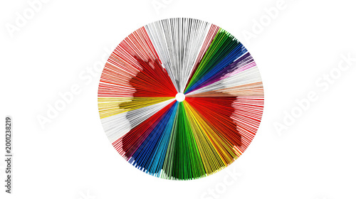 Color Wheel Displaying a Spectrum of Vibrant Shades and Hues for Artistic and Design Inspiration
