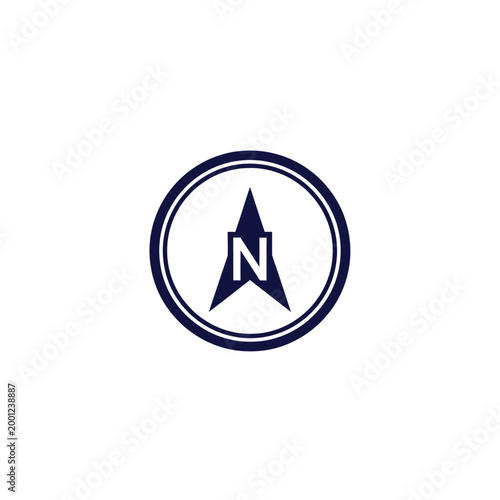 Compass Logo Design with Minimalist Style Free Download Compass Logo Design with Minimalist Style - GFXLoad