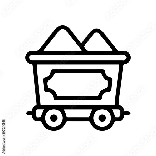 Mining cart with cargo