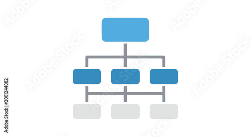 Flowchart diagram with blue boxes.