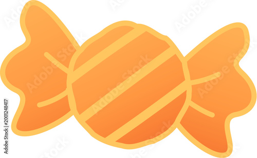 Orange cute cartoon candy