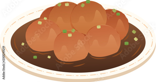 Traditional new year dish braised meat ball