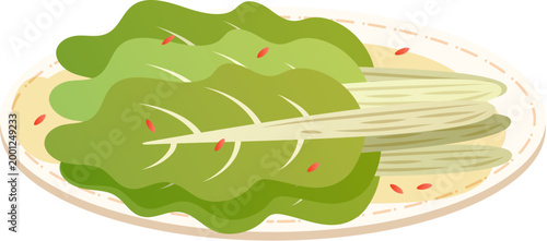 New year dish hot pot ingredient vegetable