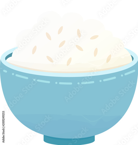 Bowl of rice with some grain on top