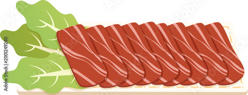 New year dish hot pot ingredient meat