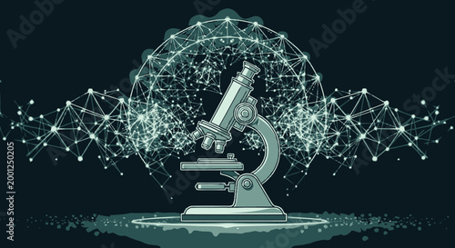 Microscope Laboratory Science Equipment Device.