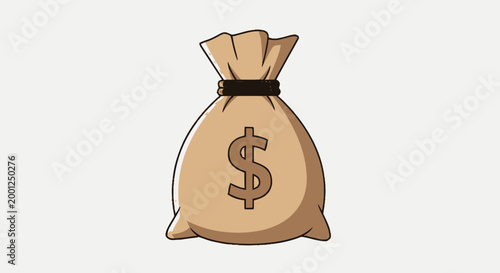 Money bag with dollar sign.