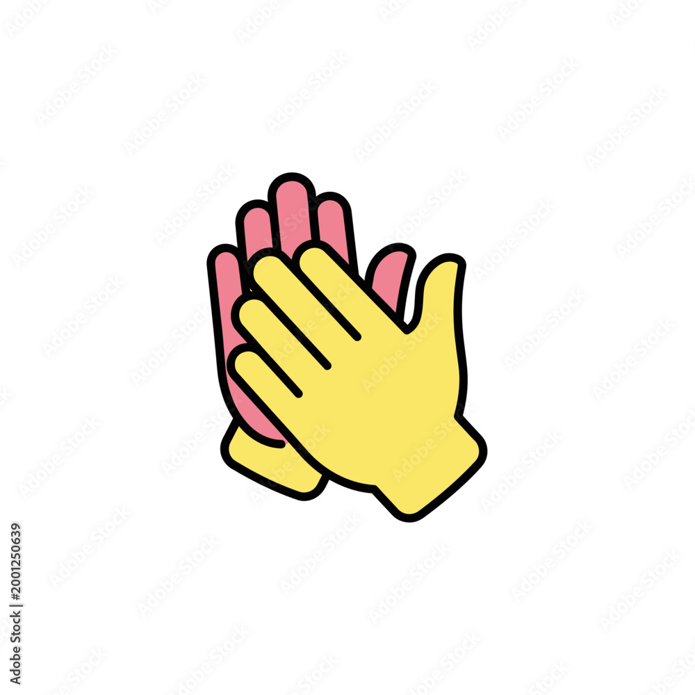 Obraz premium Clapping Hands Icon, Applause Symbol, Celebration Gesture
