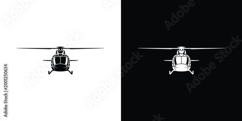 Black and white of a biplane with propeller and cockpit