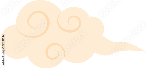 Traditional drawing of the cloud of lucky