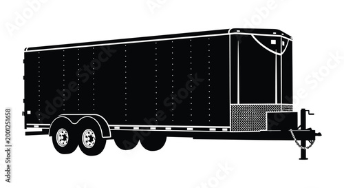 enclosed cargo trailer silhouette high quality professional detailed modern elegant stylish clean crisp vibrant colorful digital creative innovative contemporary premium stunning