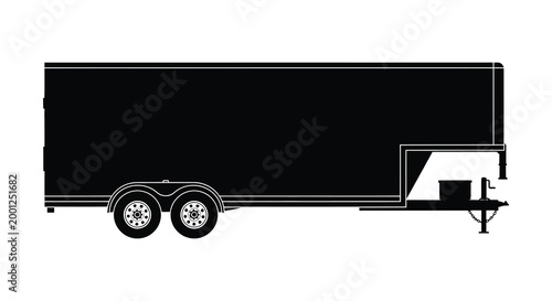 enclosed cargo trailer silhouette high quality professional detailed modern elegant stylish clean crisp vibrant colorful digital creative innovative contemporary premium stunning