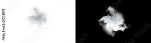 Foto White cloud isolated on transparent background