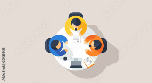 People sitting around table.