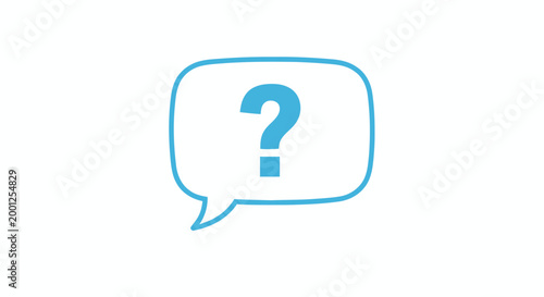 Question Mark Symbol in Speech Bubble.
