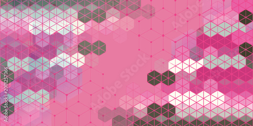 Geometric Hexagonal Abstract Pink Background Wallpaper