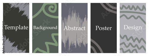 Abstract universal background with geometric technological banner.  Vertical banner template for stories with grunge elements for  template, background, abstract, poster, design, banner,  