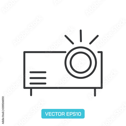 Movie Cinemas Line Icons. Thin Line Symbol Elements Collection.