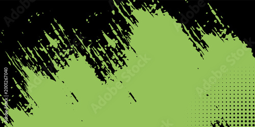 green black brush wrap car sticker pattern abstract banner sporty lines black green color combination grunge brush modern pattern racing motorsport vector design.