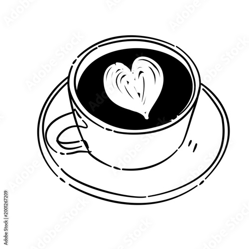 coffee late with heart 