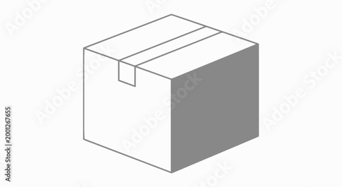 Simple Cardboard Box with Flaps.