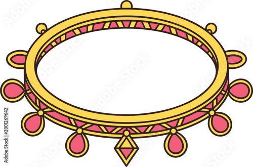 Billede på lærred Traditional Indian Nupur Anklet Jewelry Design