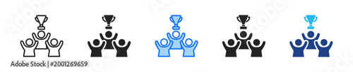 Customer Success Team Icon Set Multiple Style Collection