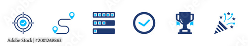 Fotografie Performance tracking icon set