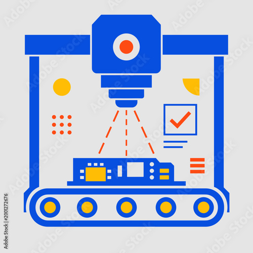 Automated Optical Inspection System on Electronics Production Line