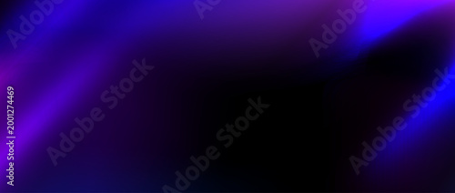 Foto Blue purple neon light leak background