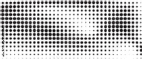 Dotted halftone gradient texture. Fading polka dot background. Repeated dots gradation pattern background. Black vanishing comic pop art overlay backdrop.