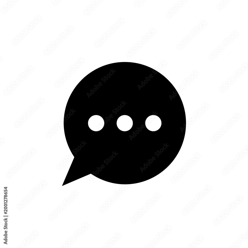 Fototapeta premium Message solid icon for communication exchange