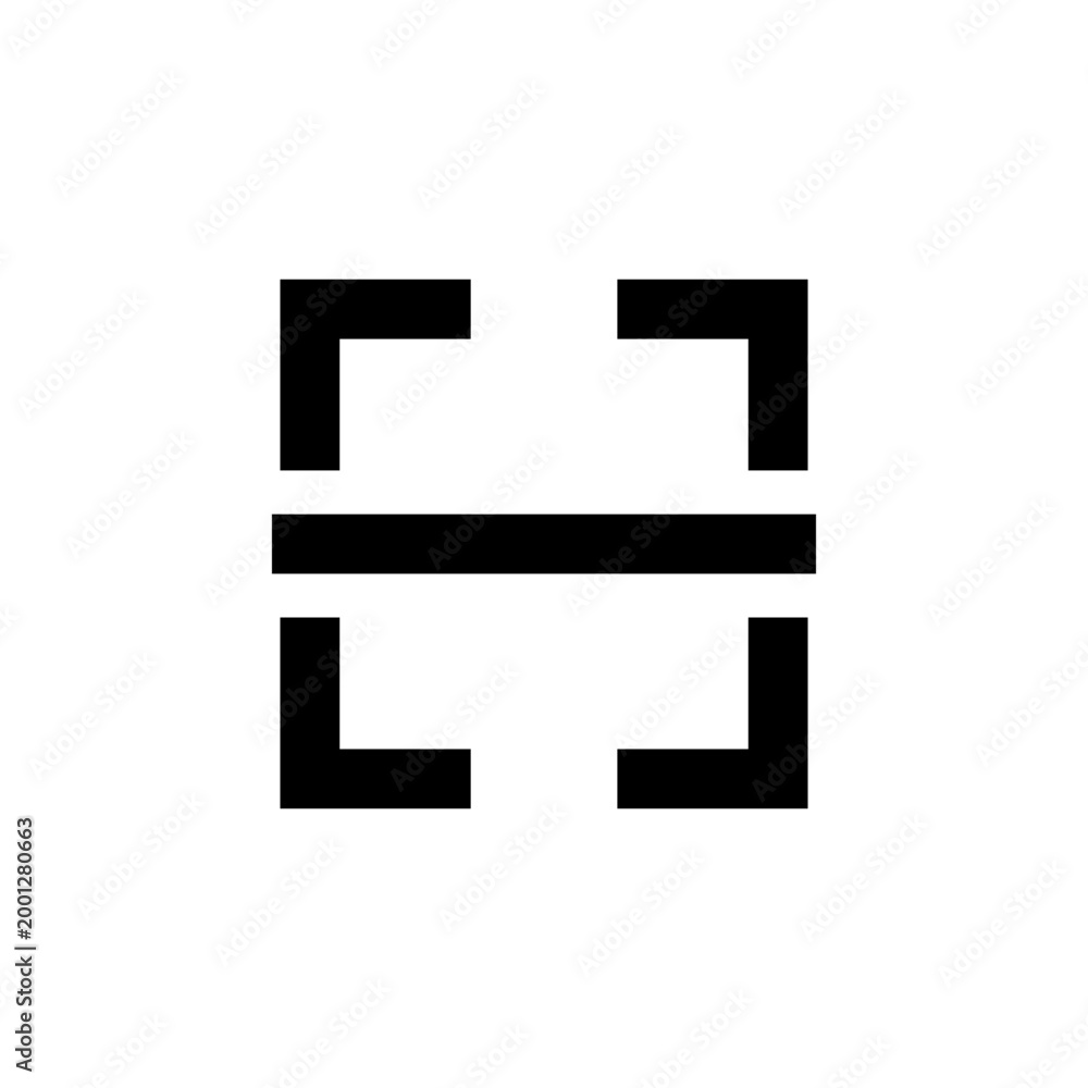 Obraz premium Scan solid icon for document scanning