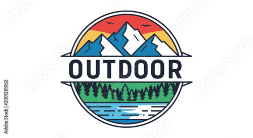 Outdoor Adventure Travel Logo Design.