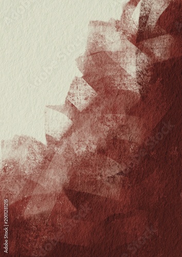 Fotografie Elegant Red and Beige Fluid Paint Background, Sophisticated Texture for Luxury ,Cosmetic , fashion, power and Chinese Festival
