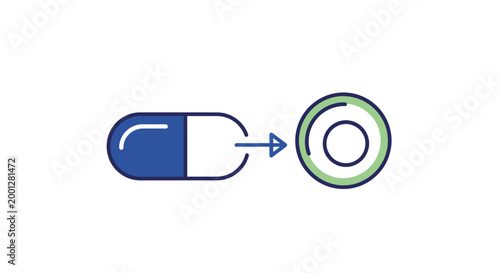 Targeted Drug Delivery Capsule and Precision Medicine Concept