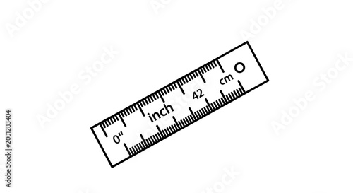 Ruler with Inch and Centimeter Markings