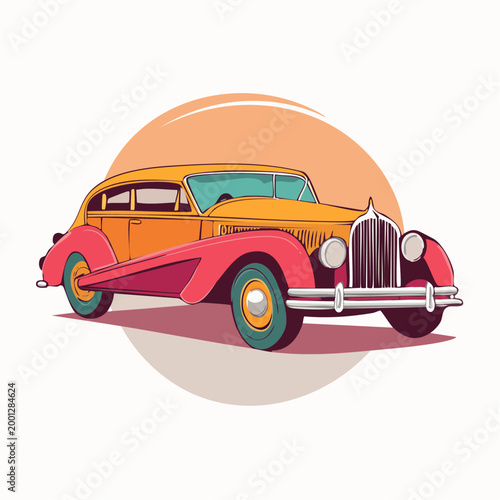 Vintage Car Illustration