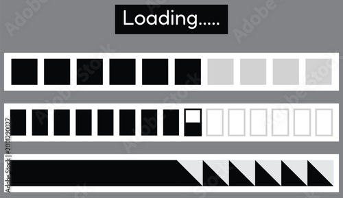 Konstfotografi Modern geometric loading progress bar UI kit
