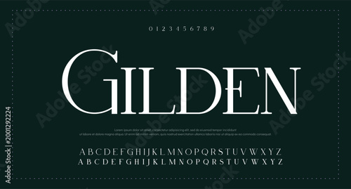 Bild auf Leinwand Abstract Fashion font alphabet