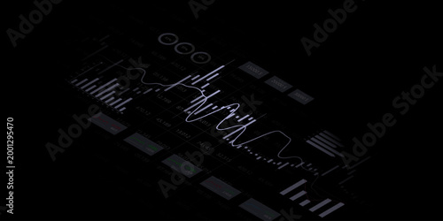 trading data analysis graph Stock market investment trends fluctuations in the world economy
