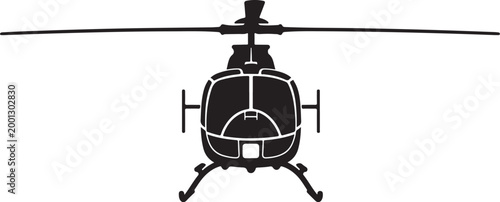 Black helicopter icon, helicopter silhouette, aircraft symbol, vector illustration