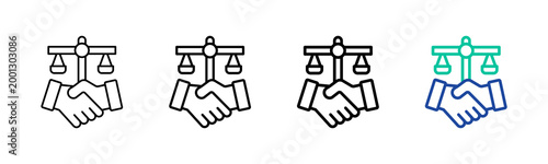 Foto Legal Agreement Icon Collection Different Style Outline
