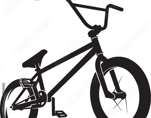 Black bicycle, BMX bike, vector bike, cycling icon