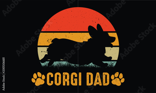  Corgi Dad Ever-T shirt design.