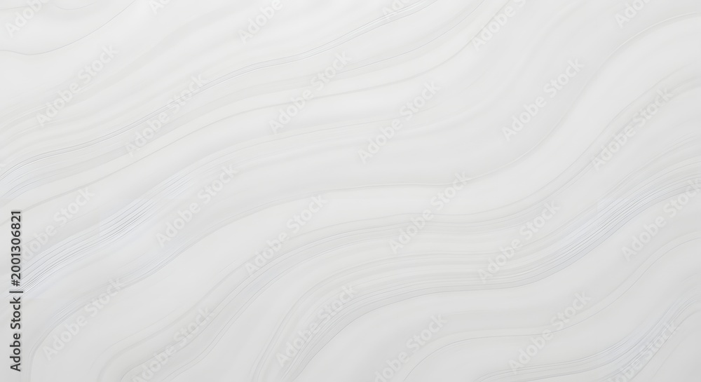 Fototapeta premium Minimalist white background with elegant flowing gray waves