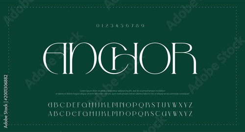 Fotografie Condensed grunge vector font with texture