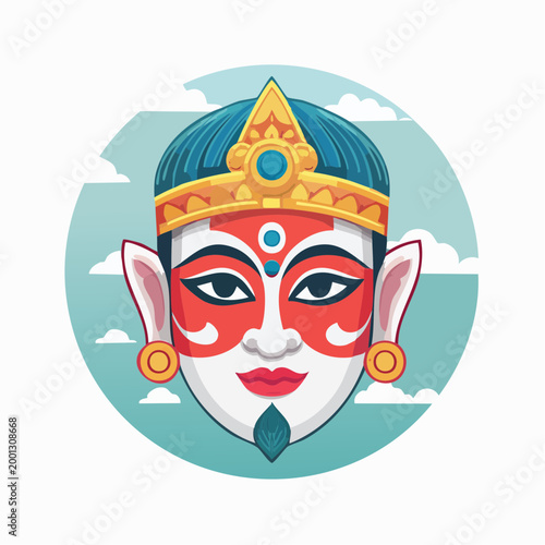 Traditional Mask Illustration